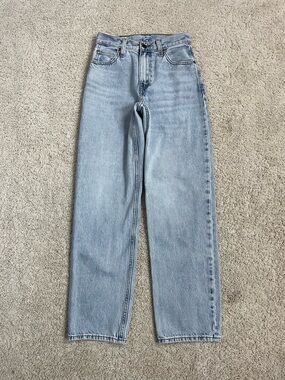 Women's LEVIS PREMIUM Light Wash HIGH RISE Straight Leg DENIM JEANS 23 x 30